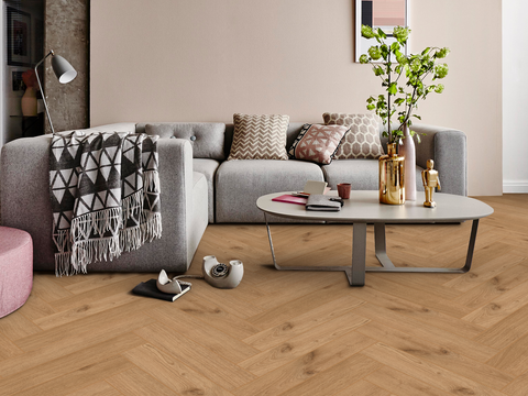 Furlong Flooring - Manor - Oak Light Brown 62706 Herringbone Laminate Flooring