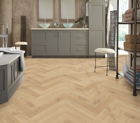 Furlong Flooring - Manor - Oak Beige 62704 Herringbone Laminate Flooring