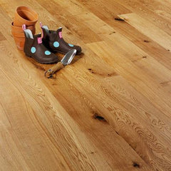 V4 A103 Brushed Oak Rustic Brushed & Lacquered Engineered Flooring