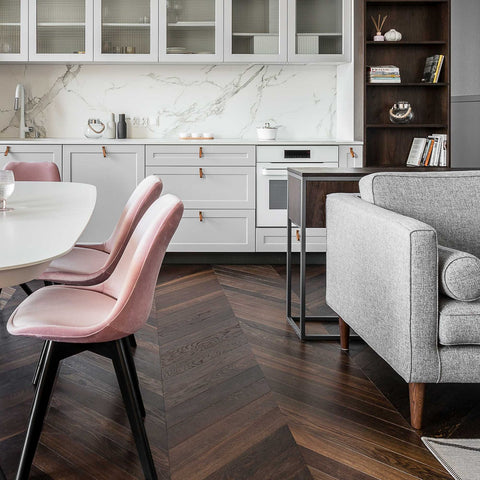 V4 Chevron Smoked Oak 45º Engineered Wood Flooring
