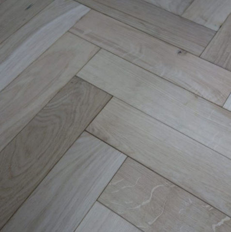 Unfinished Oak Engineered ZigZag Parquet Block